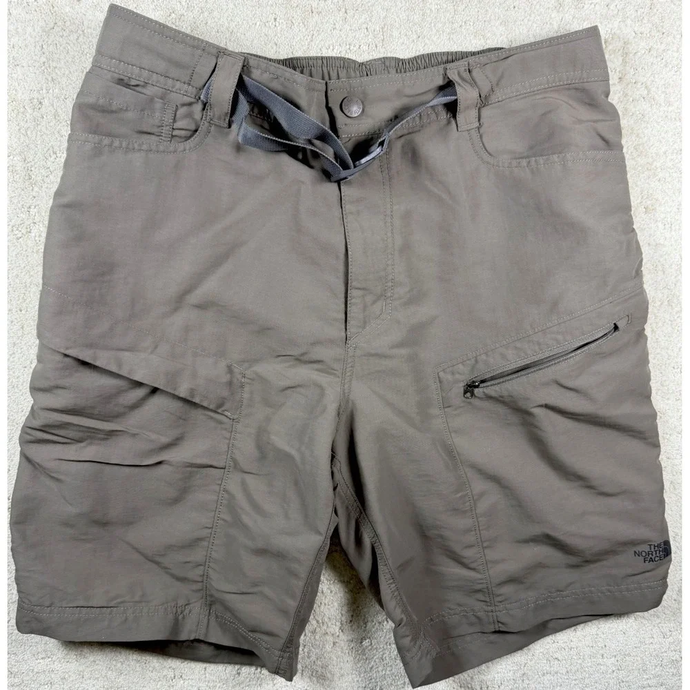 The North Face Brown Belted Cargo Shorts Paramount Trail Hiking Men's Size 34
